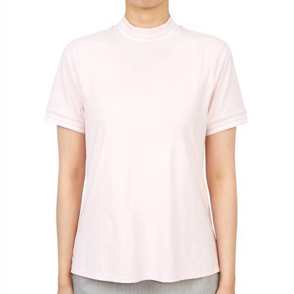 G/FORE | Tops | New Gfore Mock Neck Short Sleeve Top In Blush | Poshmark